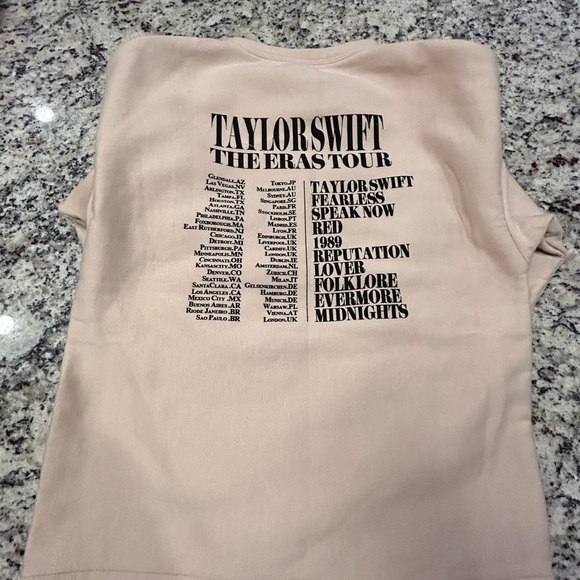 Taylor Swift Eras Tour Cream Crewneck Sweater - Picture 4 of 5